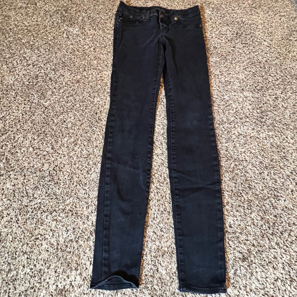 Rock & Republic Kashmiere Blue Skinny Jeans Womens Size 4M Mid Rise R010223